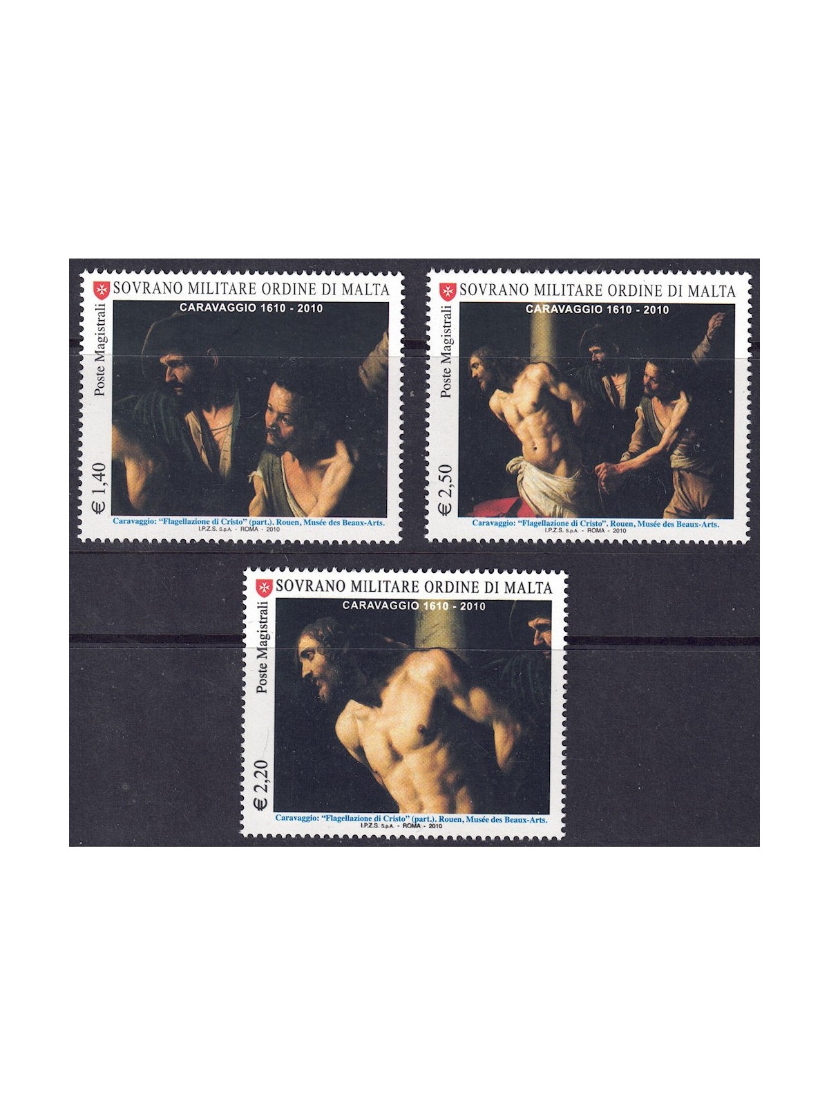 SMOM 2010 Michelangelo Merisi (Caravaggio) 3v MNH**