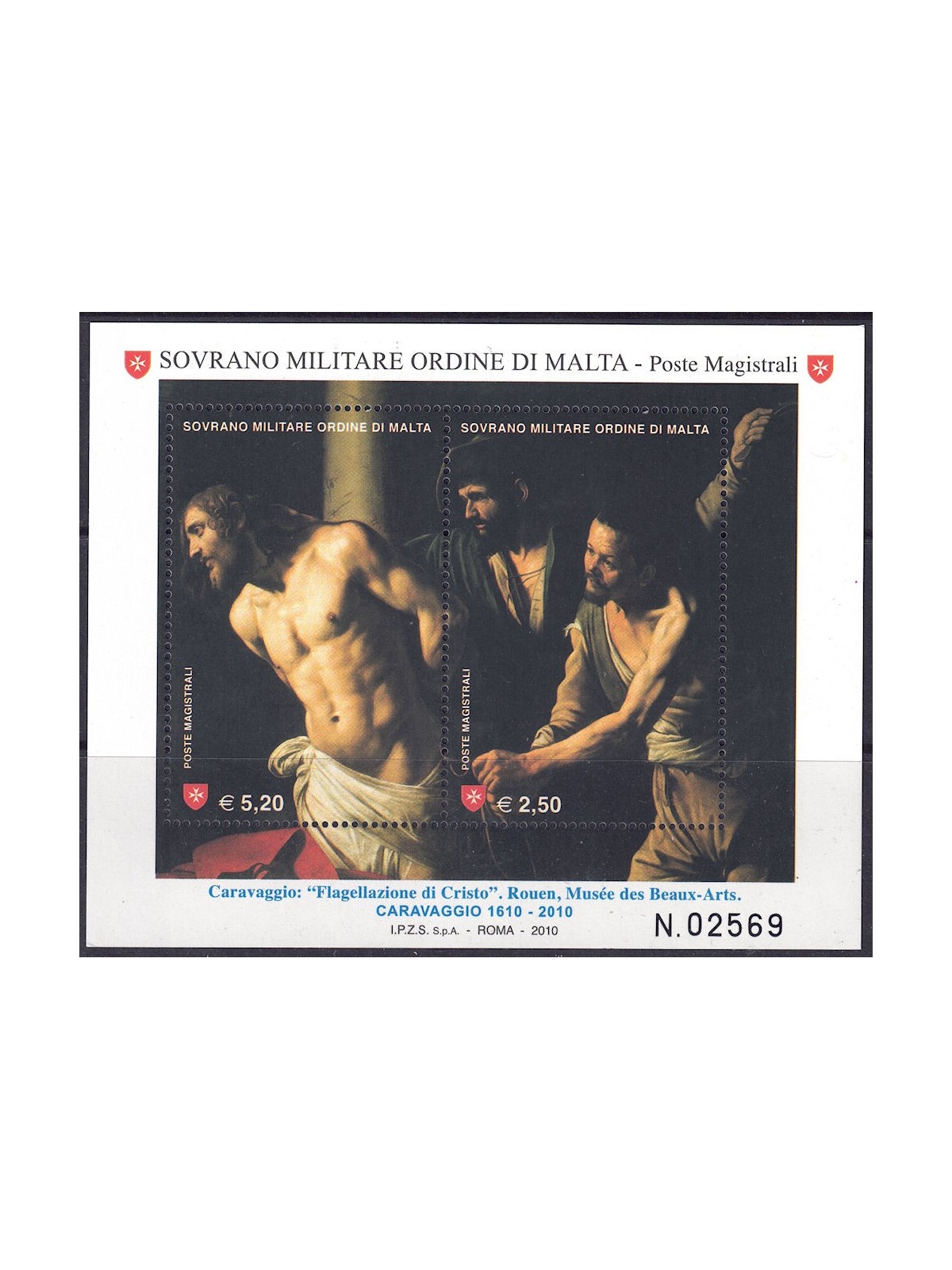 SMOM 2010 Michelangelo Merisi (Caravaggio) BF MNH**