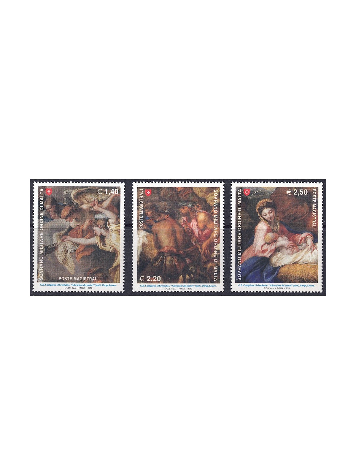 SMOM 2010 Natale 3v MNH**