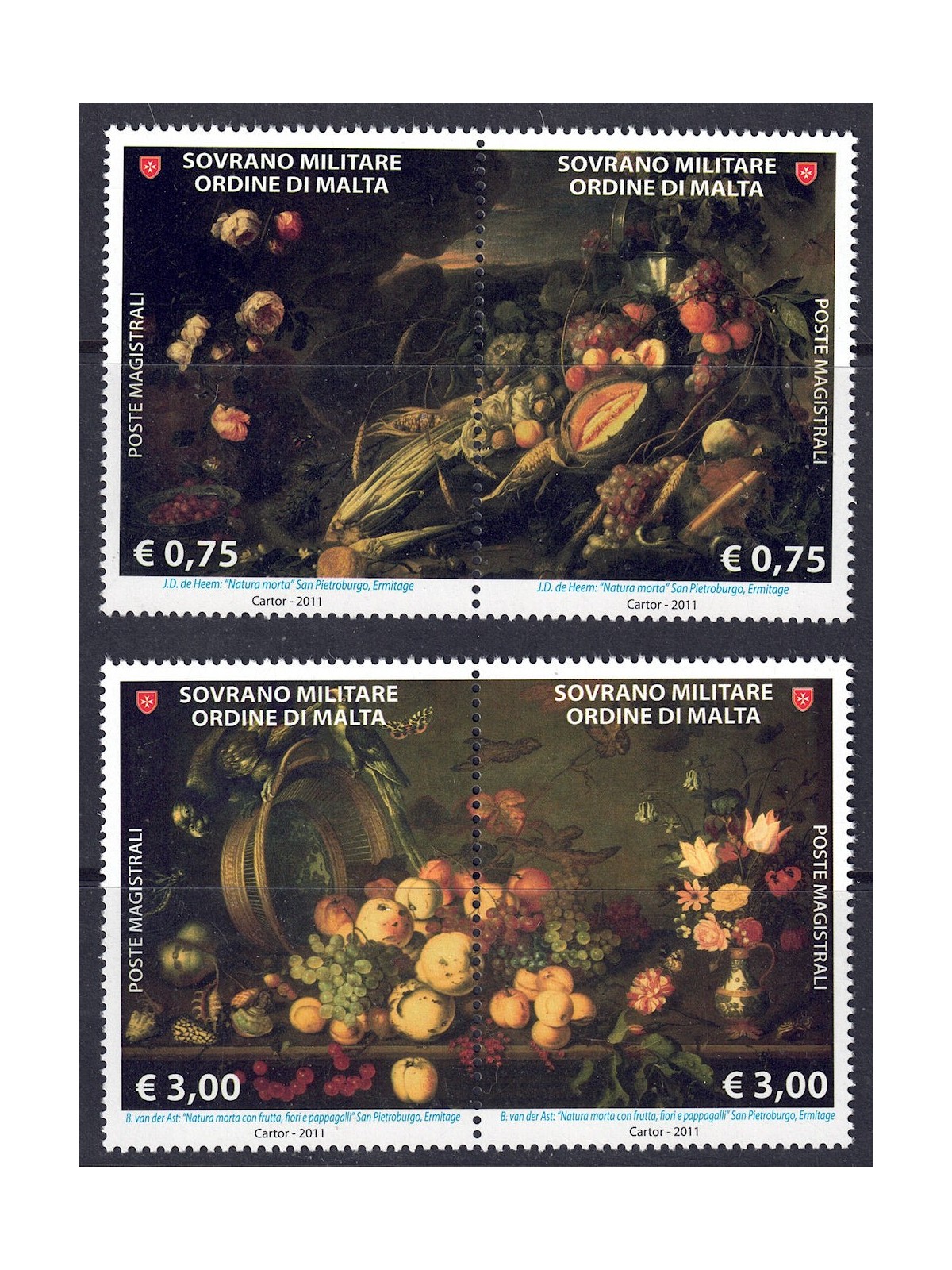 SMOM 2011 Still lifes 4v MNH**