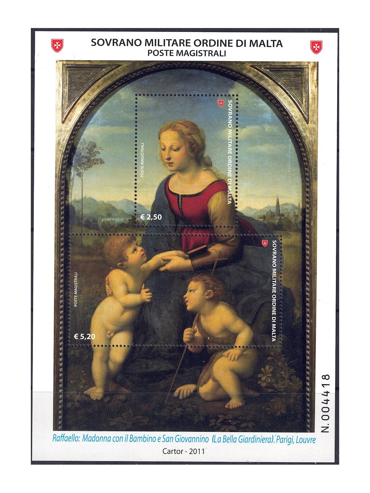 SMOM 2011 Maestri della pittura BF MNH**