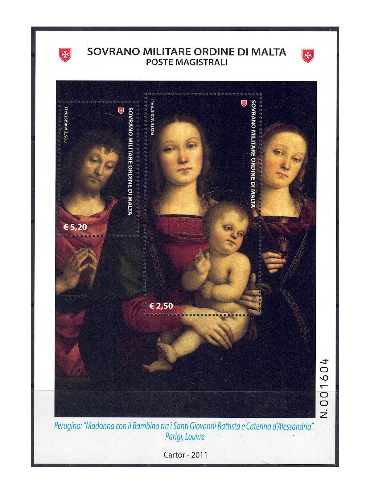 SMOM 2011 St. John the Baptist s/s MNH**