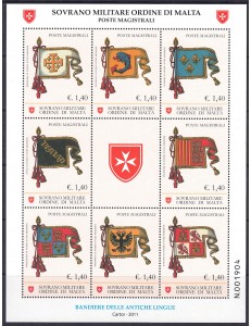 SMOM 2011 Flags of the Ancient Languages s/s MNH**