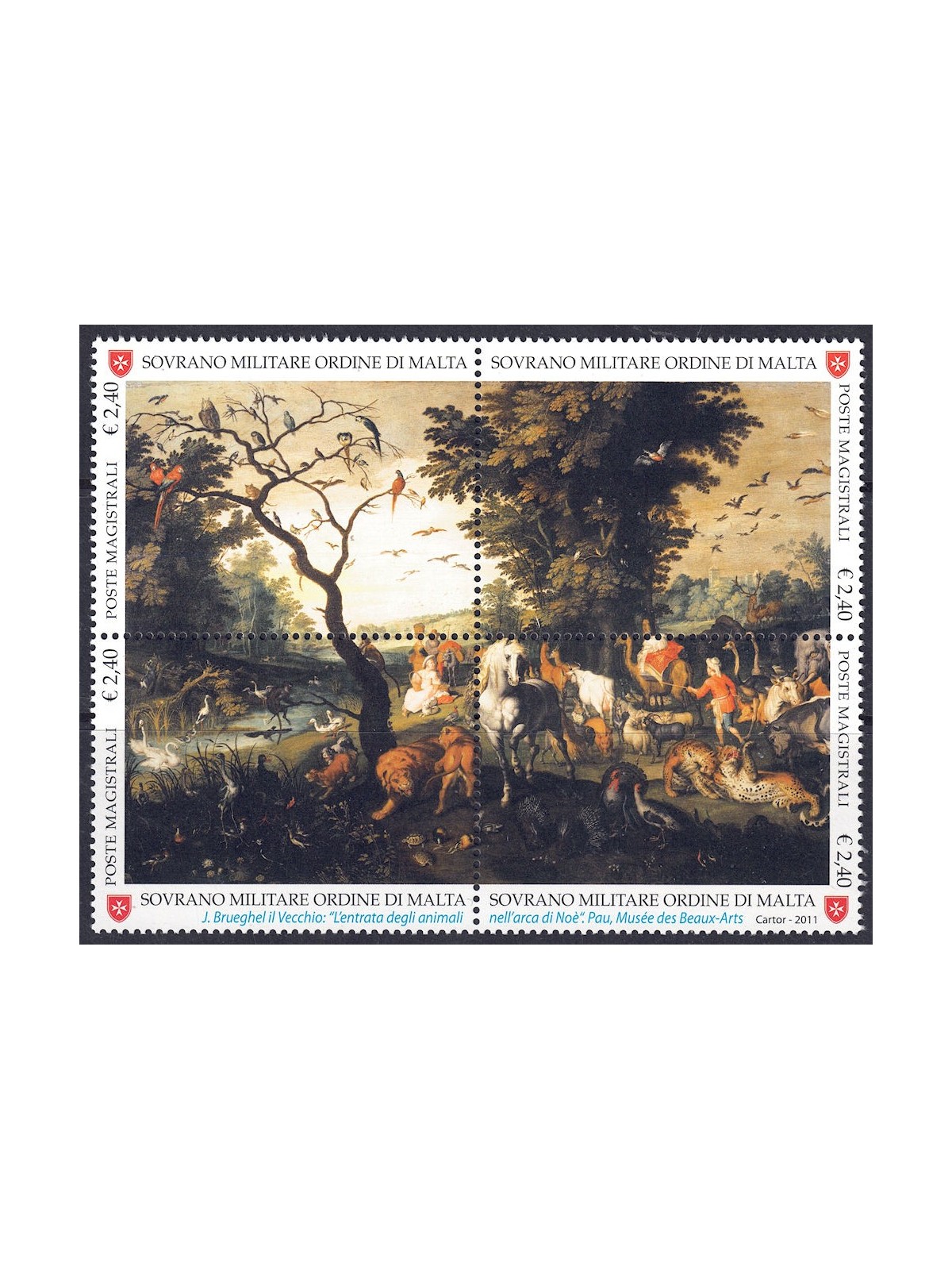 SMOM 2011 Nature and art 4v MNH**