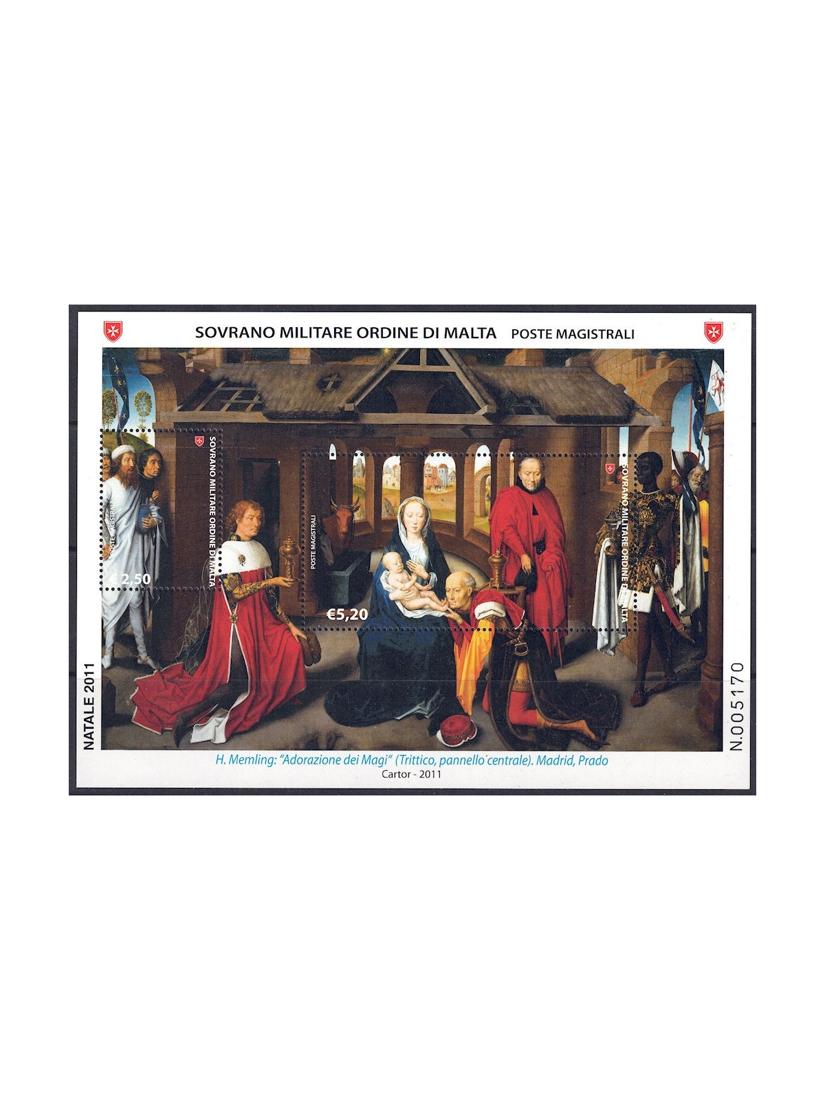 SMOM 2011 Natale BF MNH**