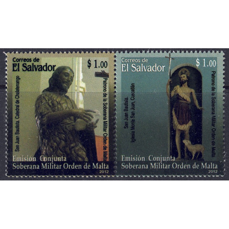EL SALVADOR 2012 Sacred Art, St John the Baptist 2v MNH**