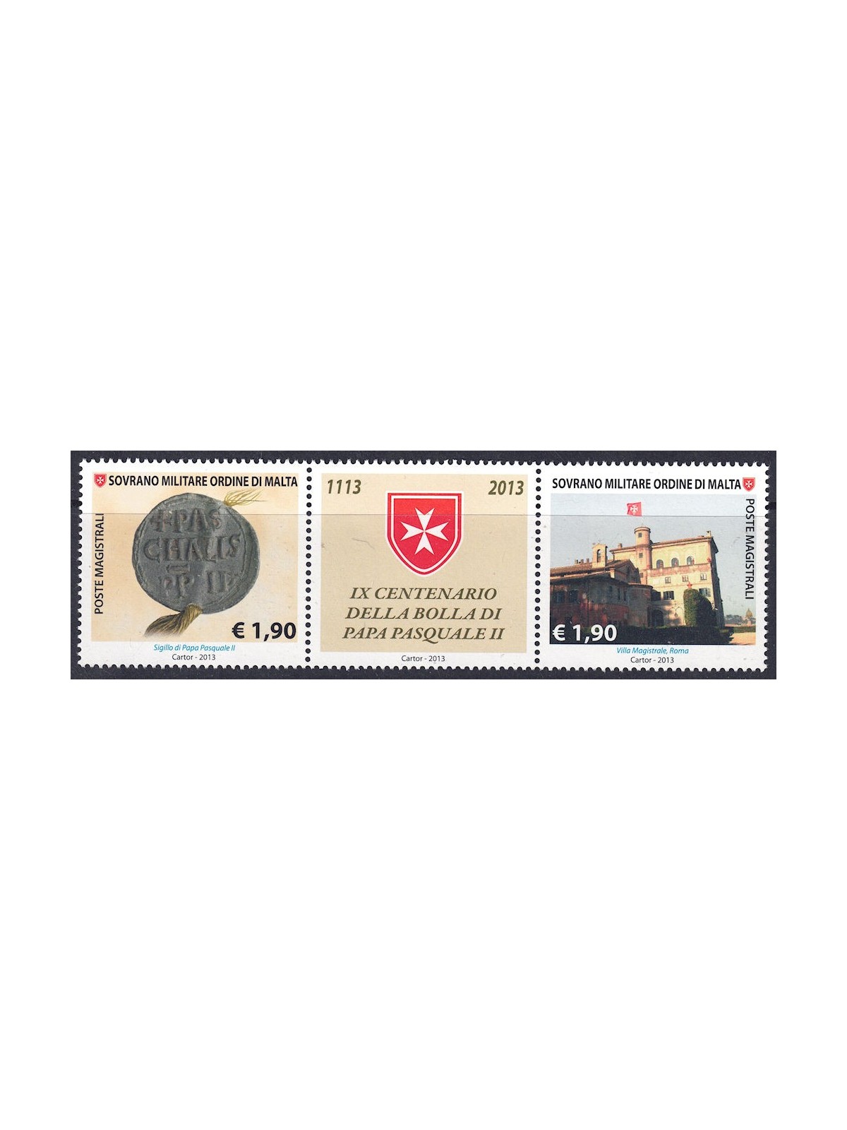 SMOM 2013 Pope Paschal II 2v MNH**