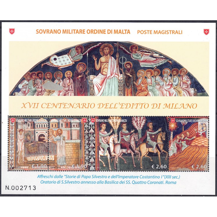 SMOM 2013 Edict of Milan s/s MNH**