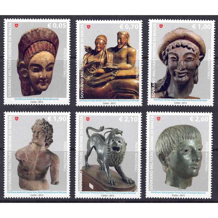 SMOM 2013 Sculpture in Art (3rd series) 6v MNH**