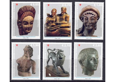 SMOM 2013 Sculpture in Art (3rd series) 6v MNH**