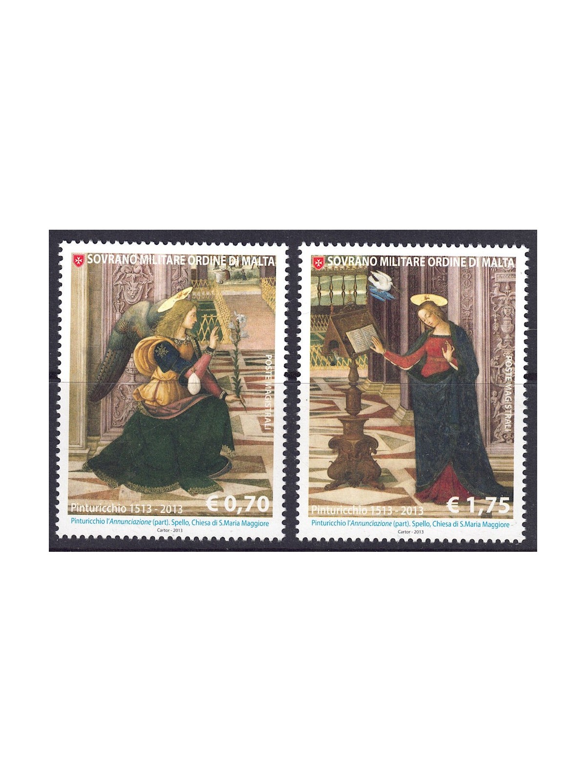 SMOM 2013 Pinturicchio 2v MNH**