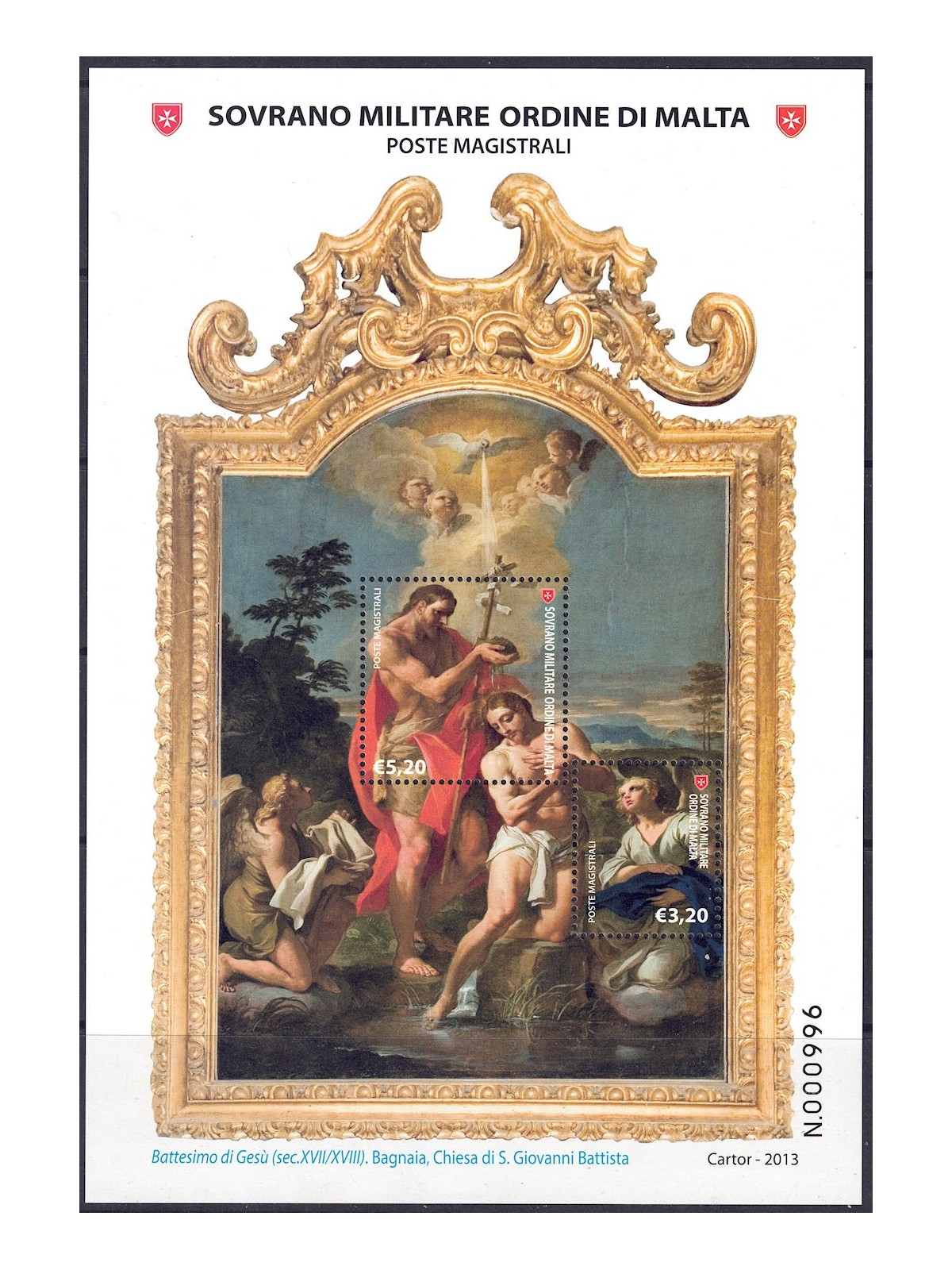 SMOM 2013 St. John the Baptist s/s MNH**