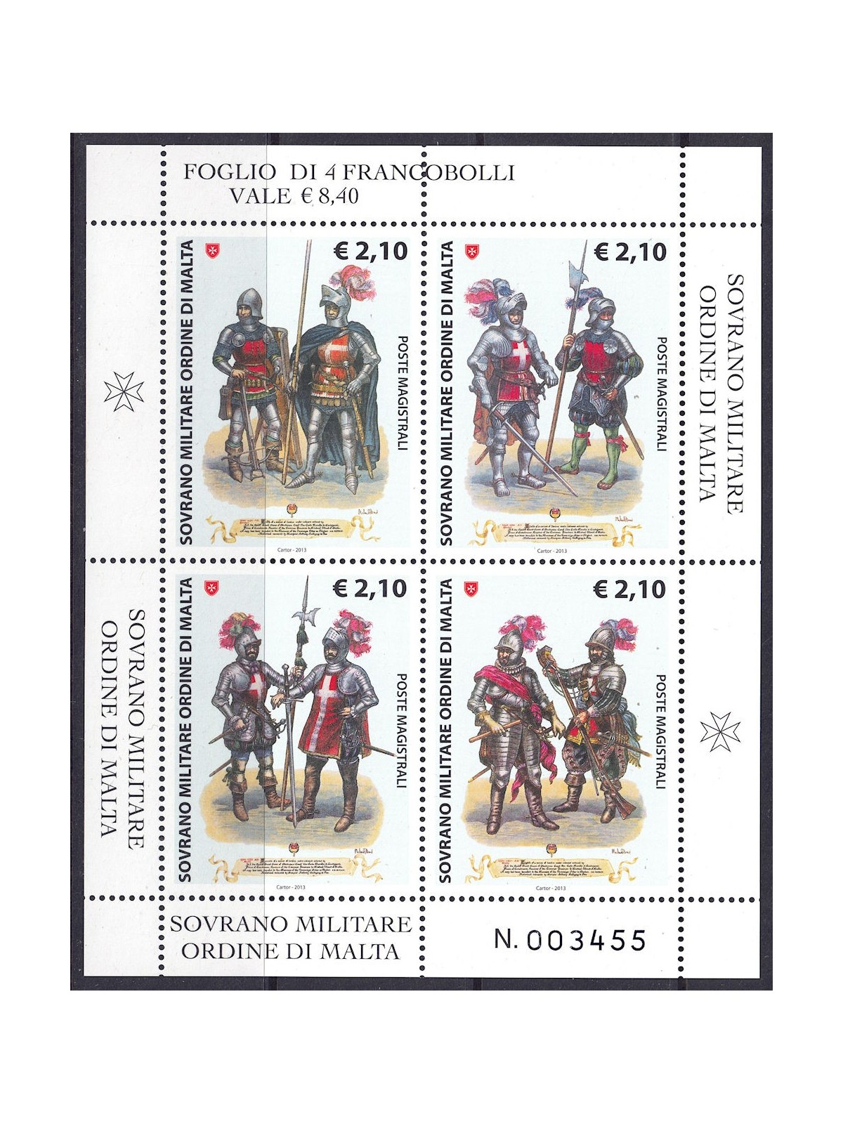 SMOM 2013 Costumi e Uniformi (1ª serie) BF MNH**