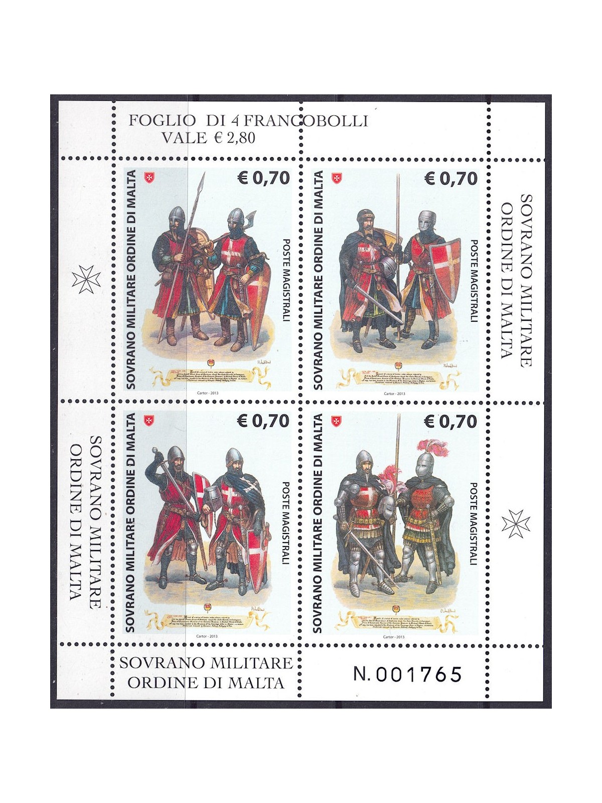 SMOM 2013 Costumes and Uniforms (2nd series) s/s MNH**