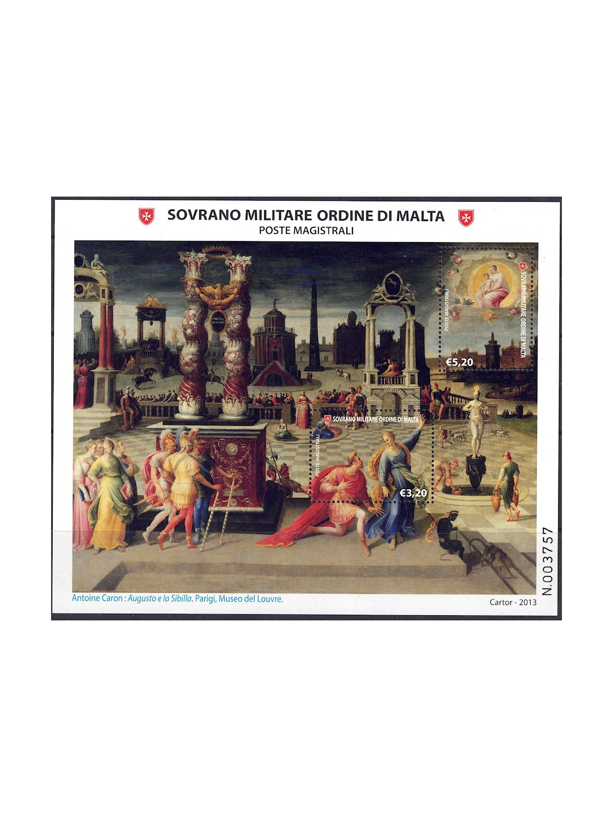SMOM 2013 Masters of Painting s/s MNH**
