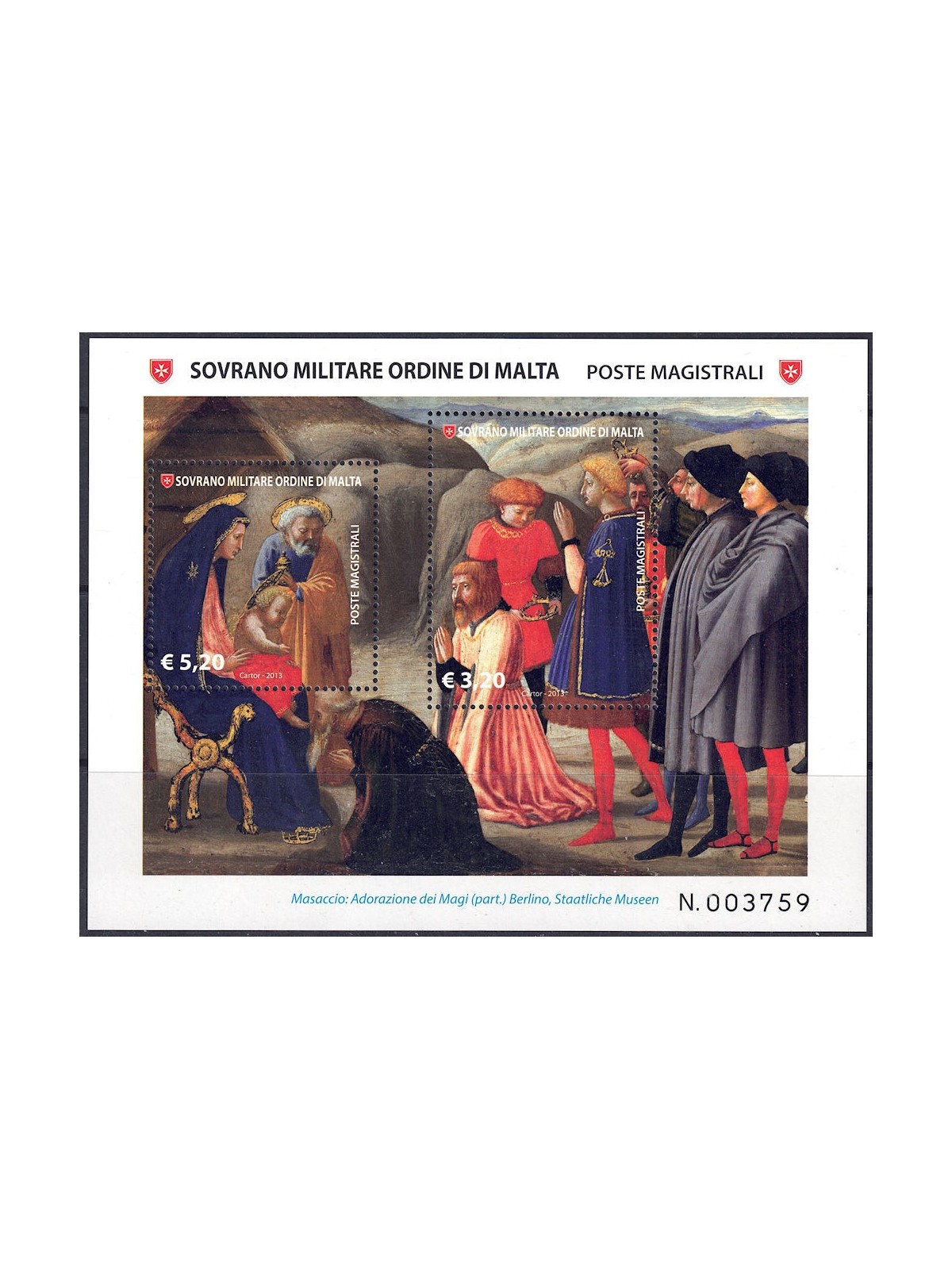 SMOM 2013 Iconography of the Three Kings s/s MNH**