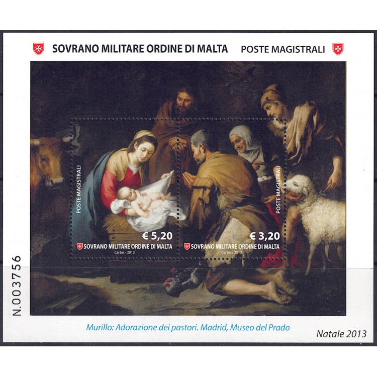 SMOM 2013 Christmas s/s MNH**