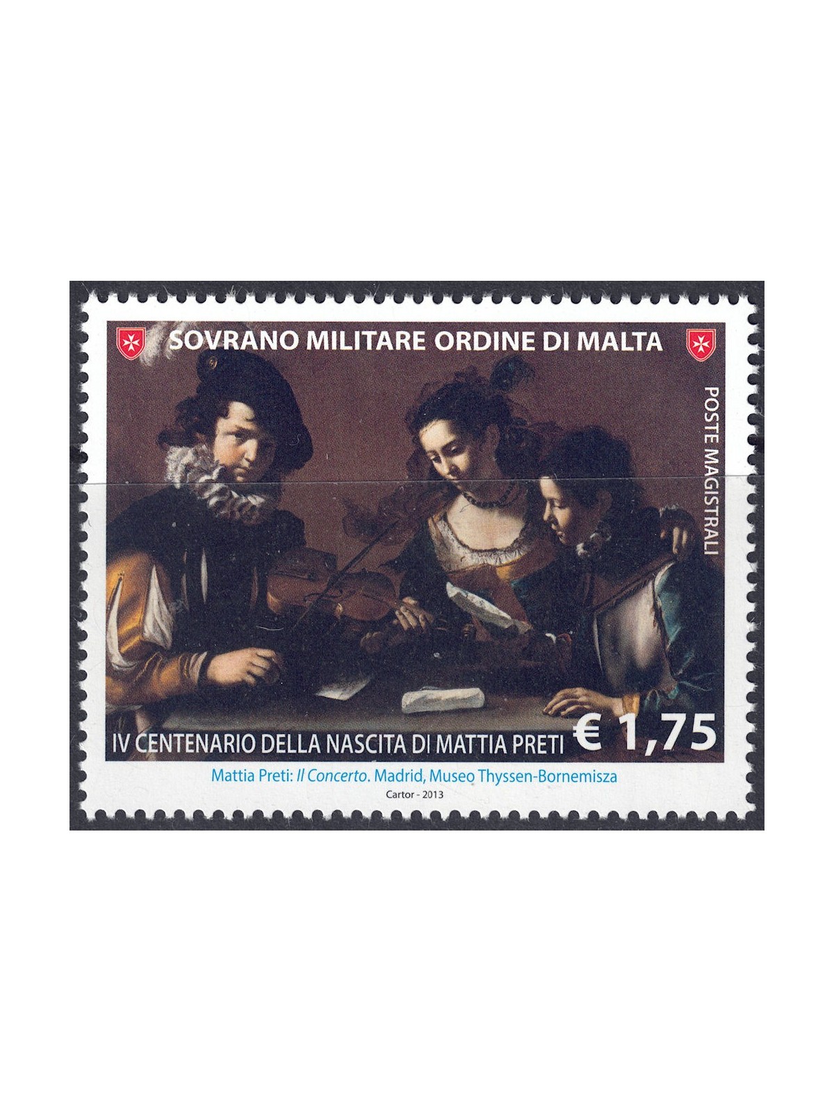 SMOM 2013 Mattia Preti MNH**
