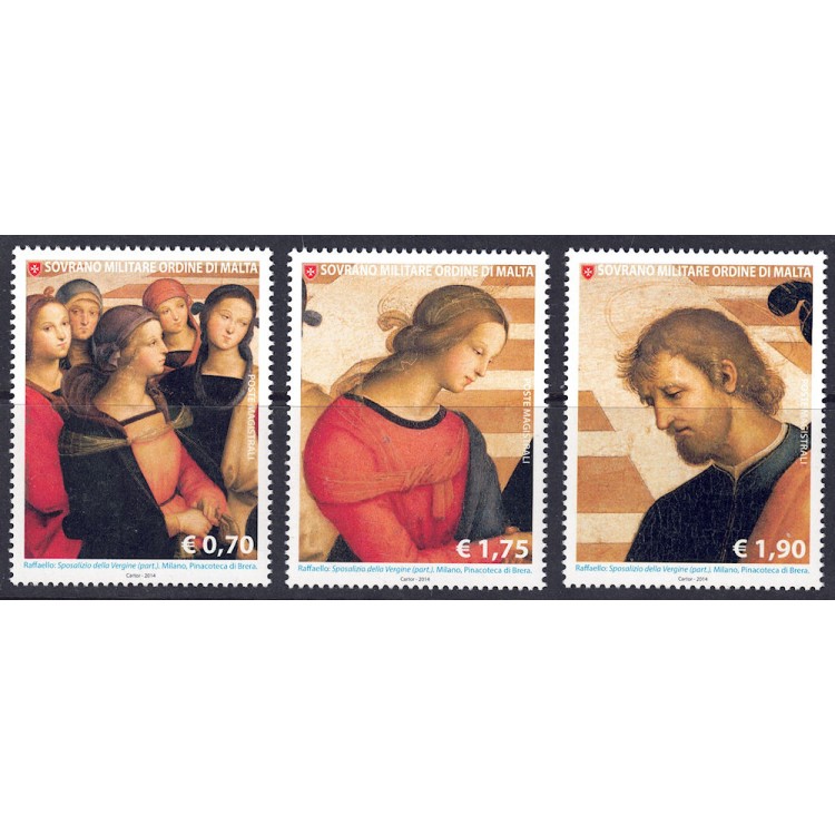 SMOM 2014 Maestri della pittura 3v MNH**