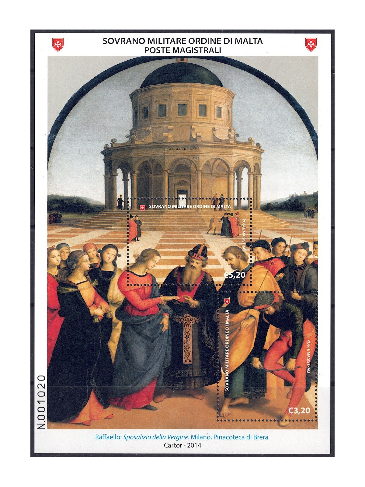 SMOM 2014 Maestri della pittura BF MNH**