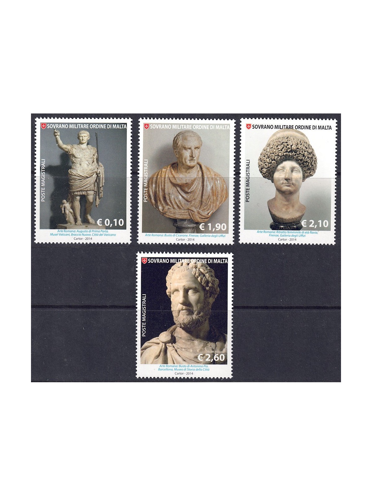 SMOM 2014 La Scultura nell'Arte (4ª serie) 4v MNH**