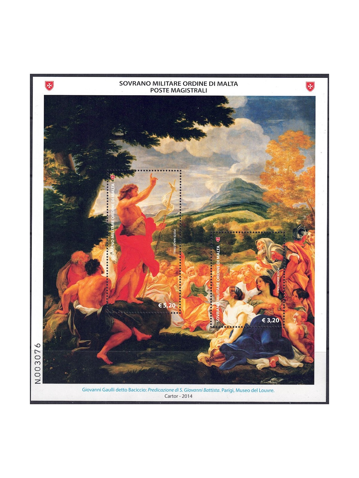 SMOM 2014 St. John the Baptist s/s MNH**