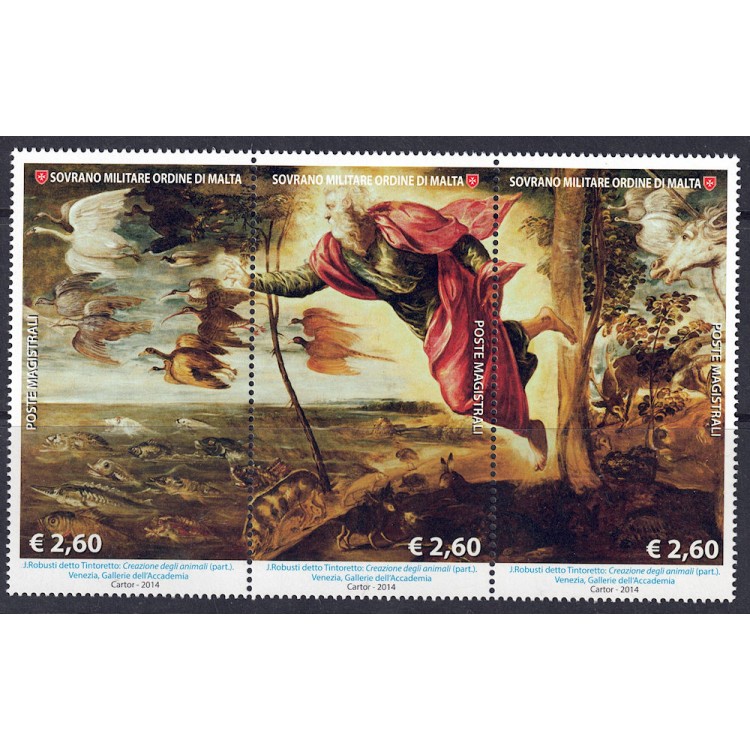 SMOM 2014 Nature and art 3v MNH**