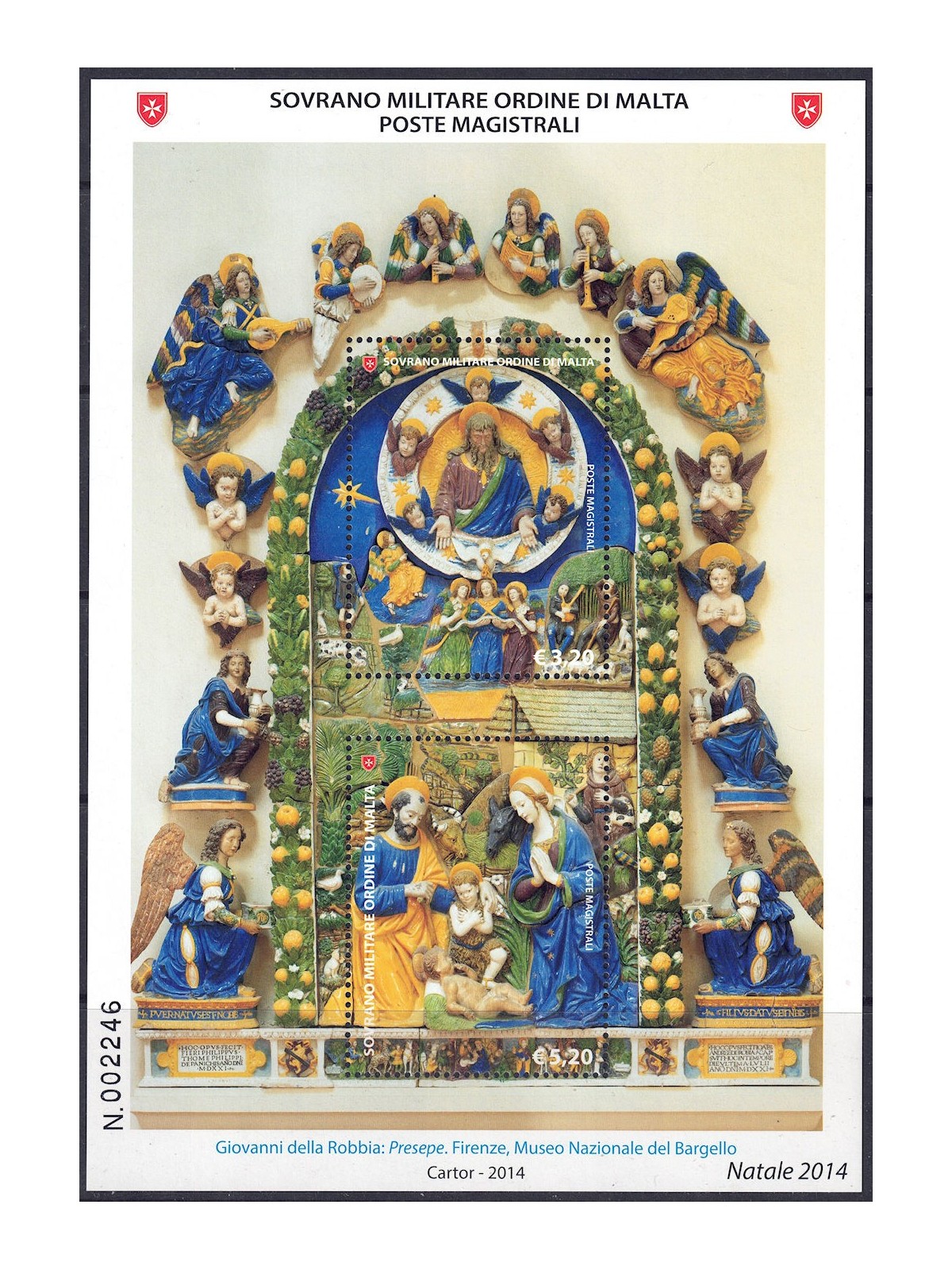 SMOM 2014 Christmas s/s MNH**