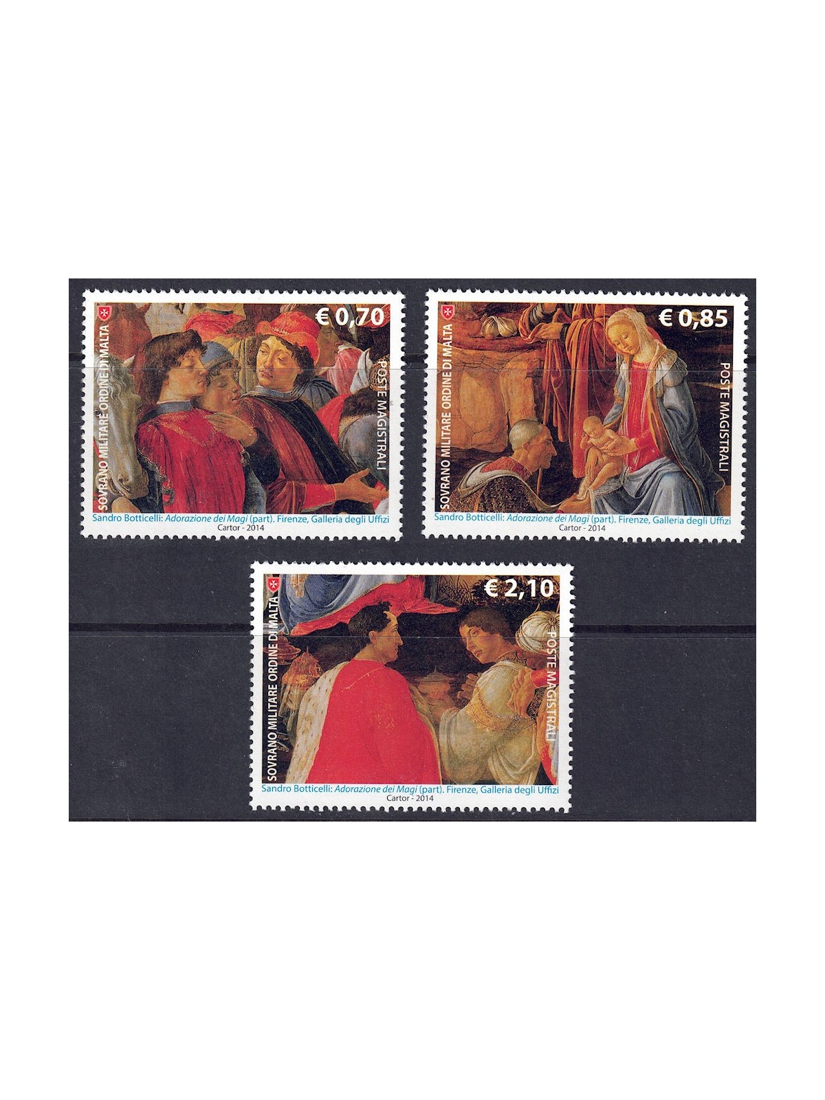 SMOM 2014 Iconography of the Three Kings 3v MNH**