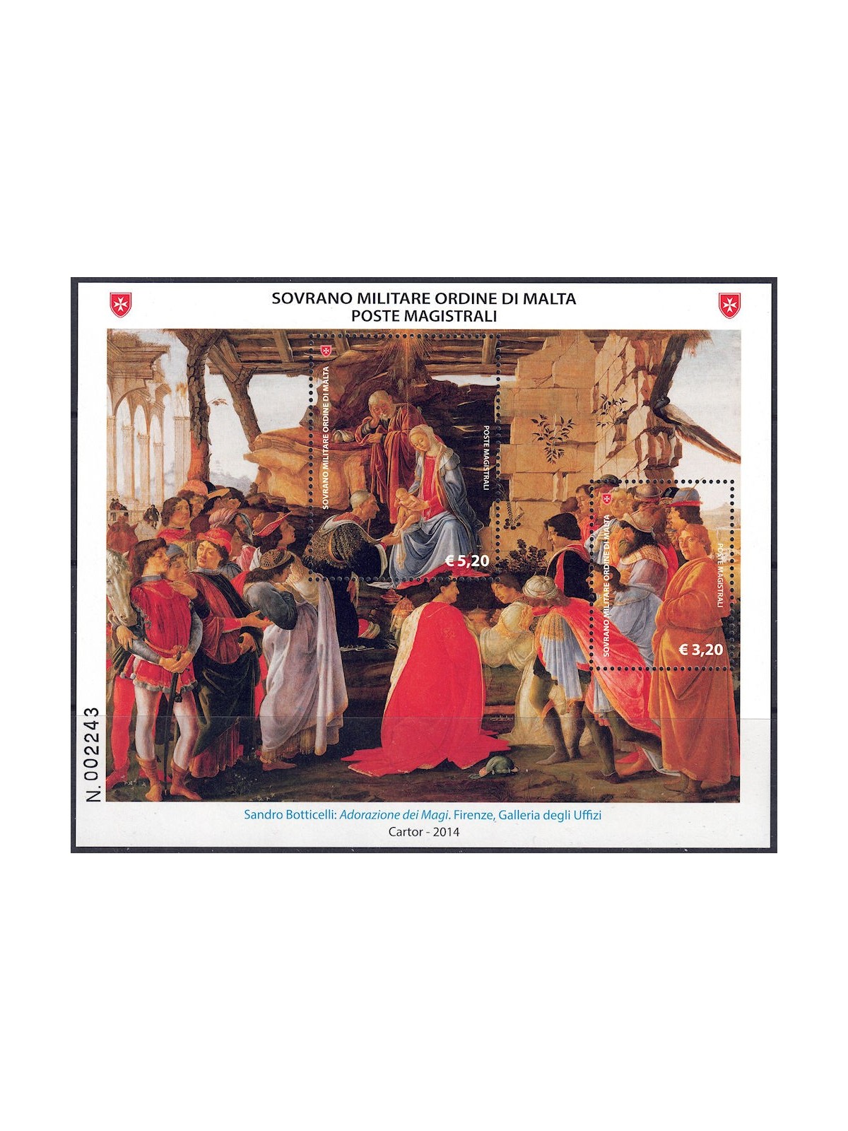 SMOM 2014 Iconography of the Three Kings s/s MNH**