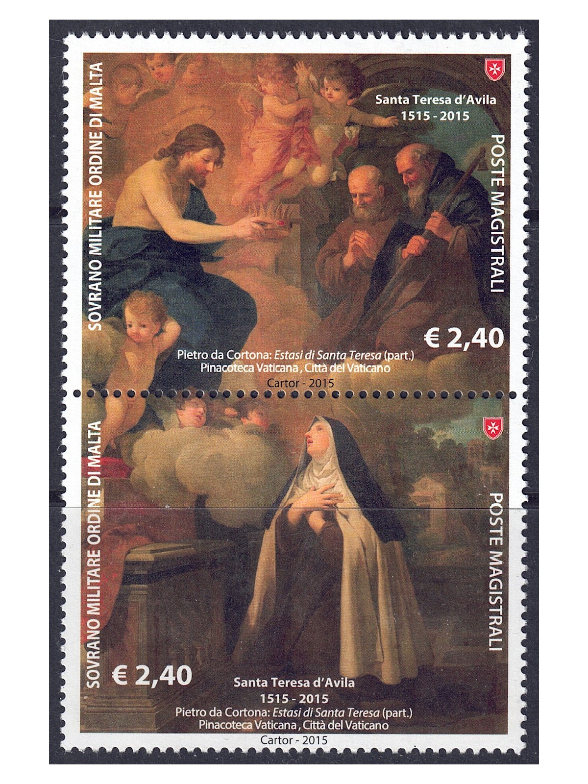 SMOM 2015 Santa Teresa D'Avila 2v MNH**