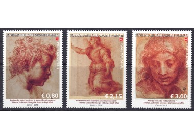 SMOM 2015 Drawing in Art (6th series) 3v MNH**
