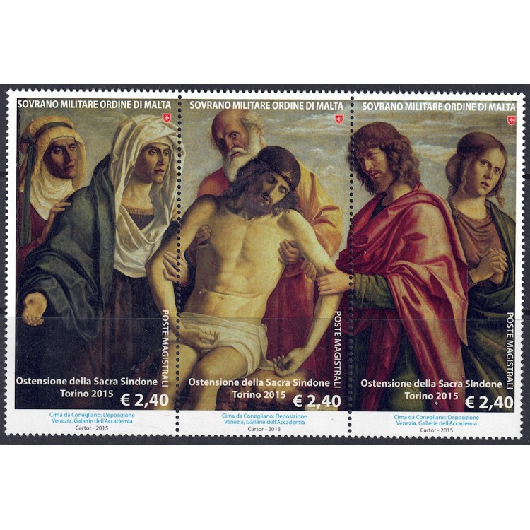 SMOM 2015 Ostensione della Sacra Sindone 3v MNH**