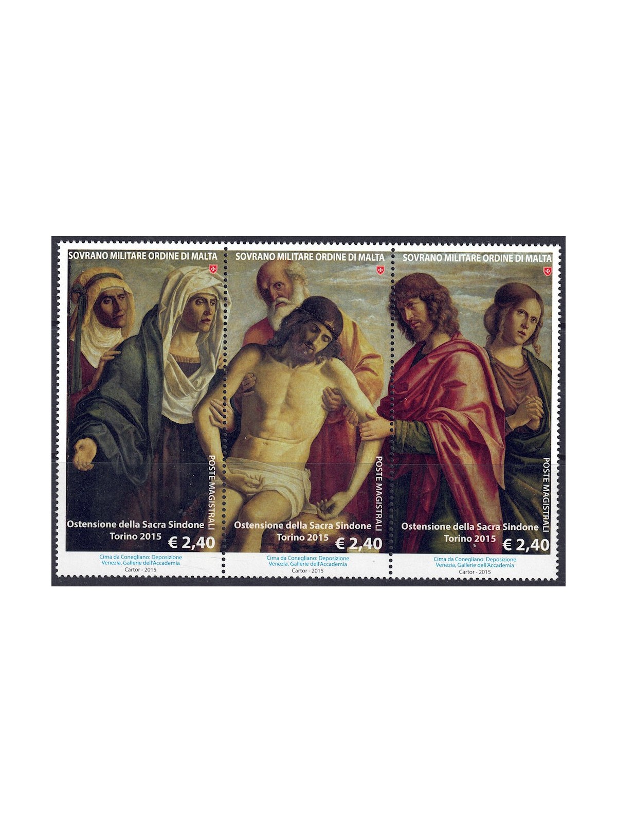 SMOM 2015 Exposition of the Holy Shroud 3v MNH**