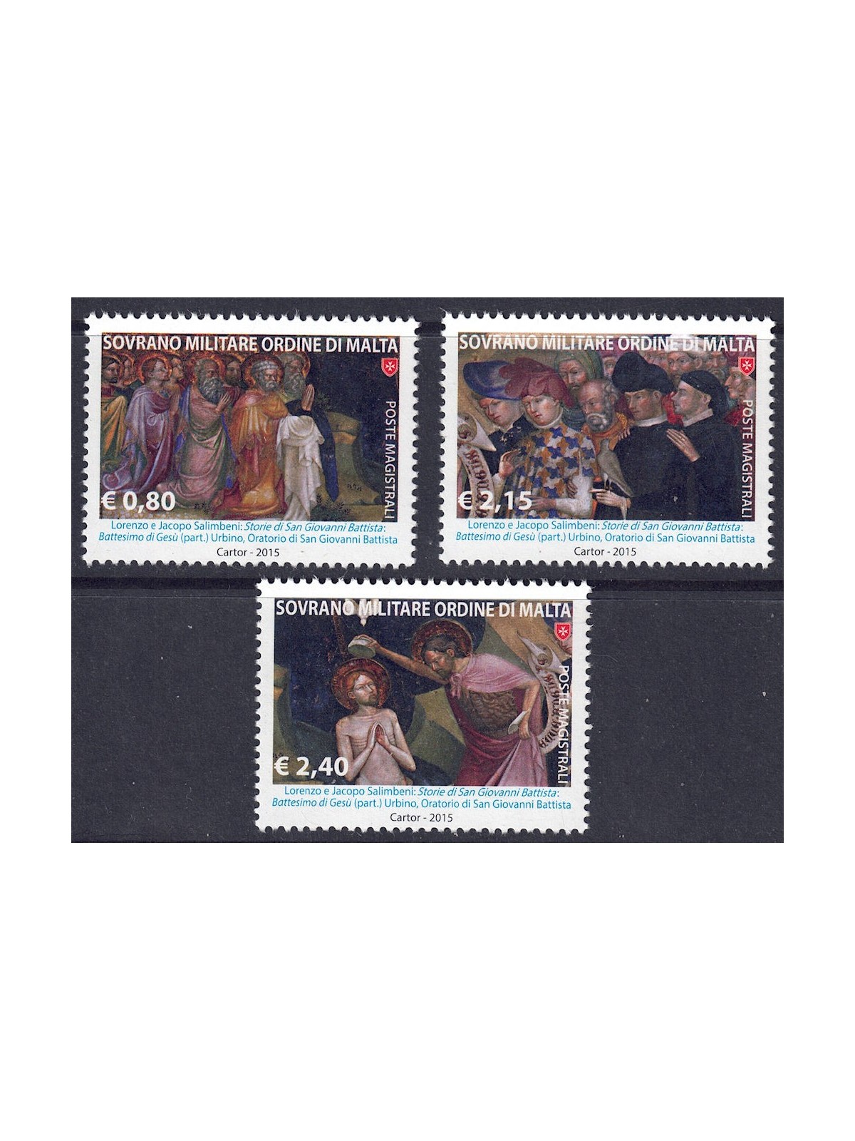 SMOM 2015 San Giovanni Battista 3v MNH**