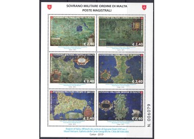 SMOM 2015 Antiche carte geografiche (2ª serie) BF MNH**