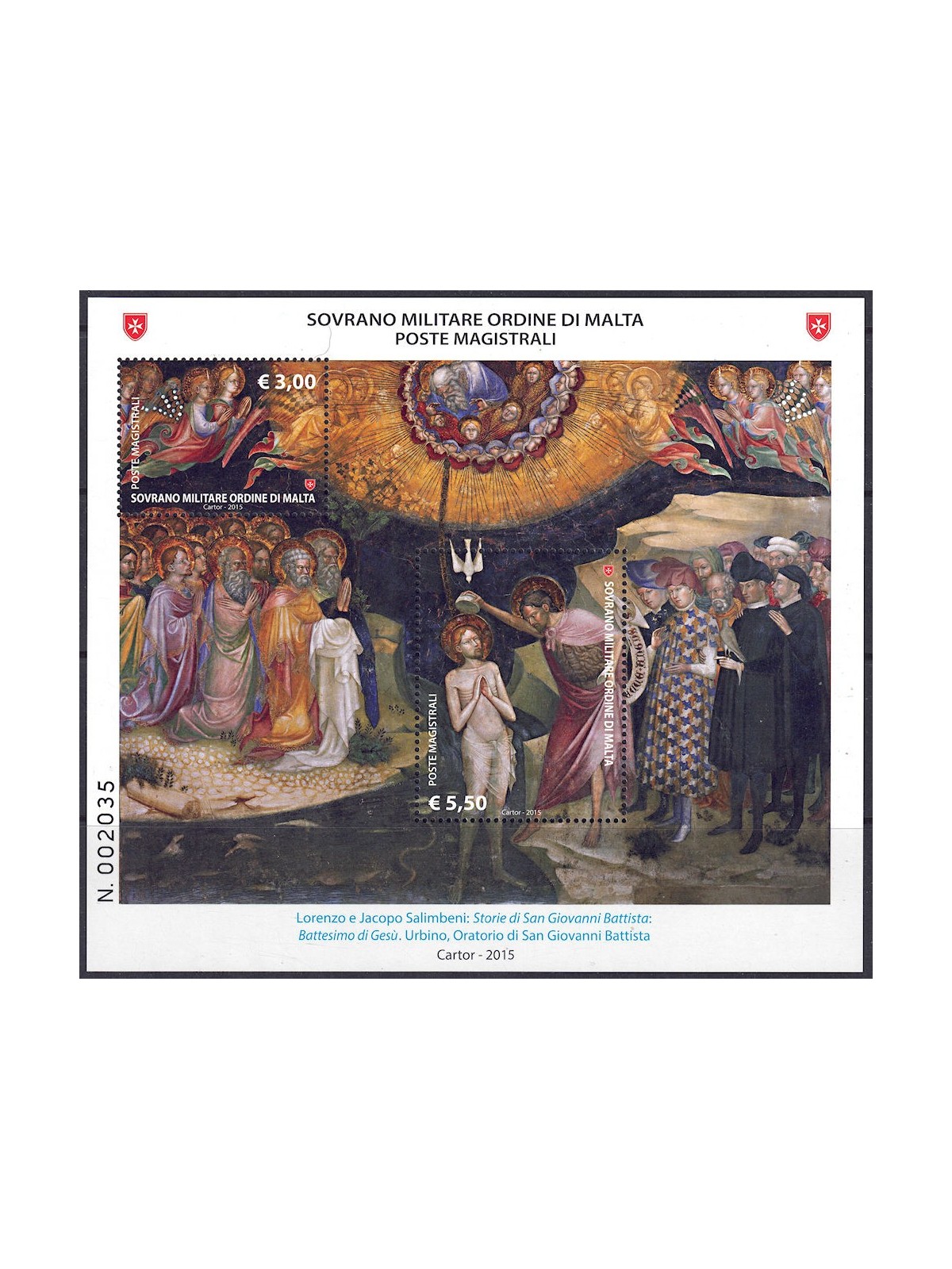 SMOM 2015 San Giovanni Battista BF MNH**