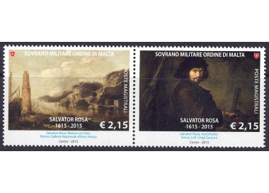 SMOM 2015 Salvator Rosa 2v MNH**