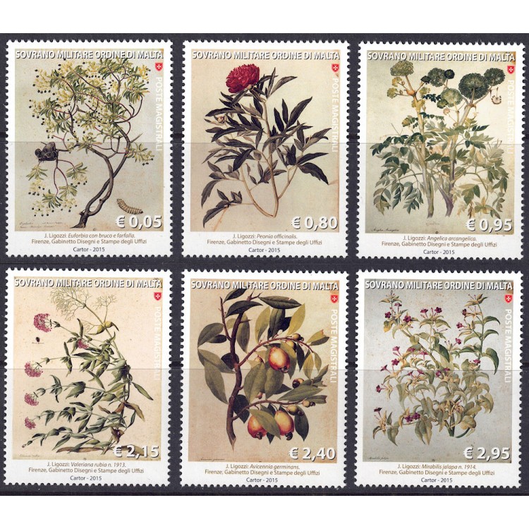 SMOM 2015 Natura e arte 6v MNH**