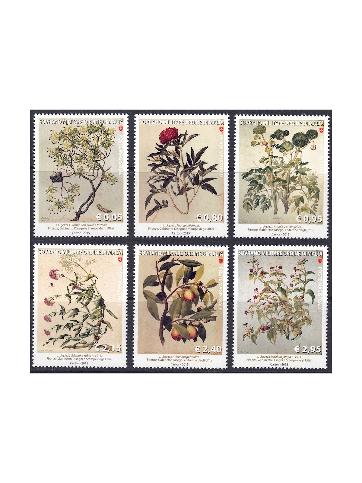 SMOM 2015 Natura e arte 6v MNH**