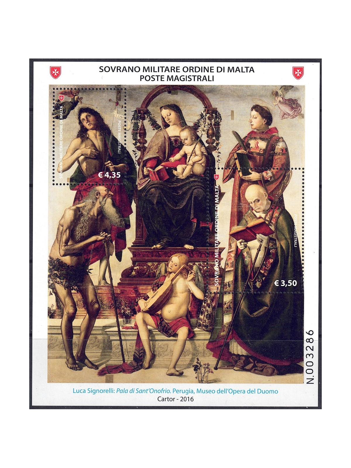 SMOM 2016 St. John the Baptist s/s MNH**