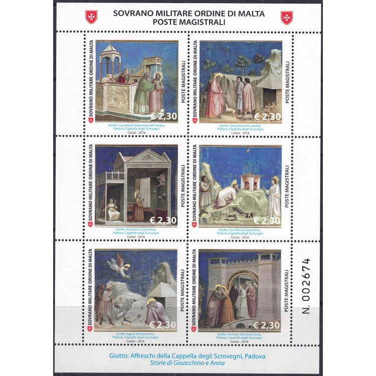 SMOM 2016 I cicli pittorici (1ª serie) BF MNH**
