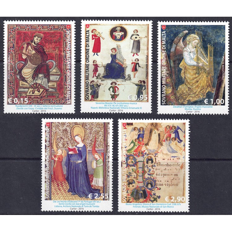 SMOM 2016 La Musica nella Pittura 5v MNH**