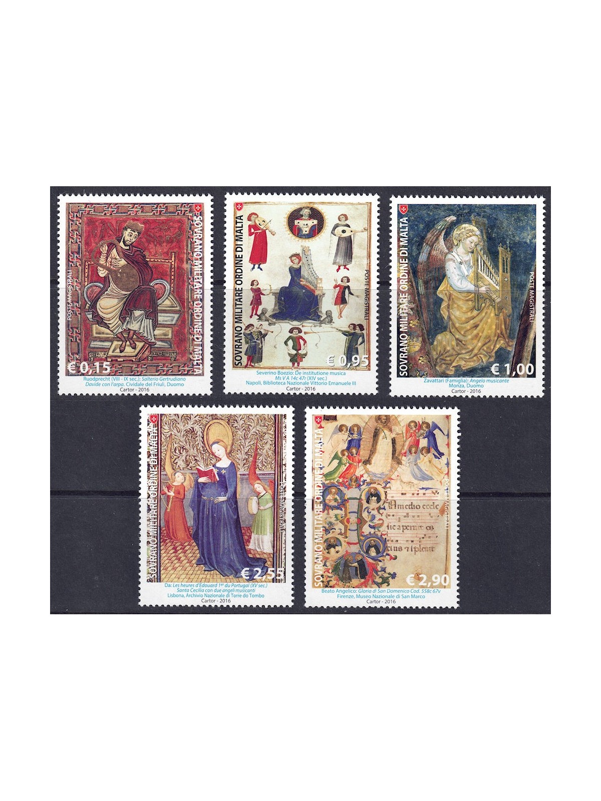 SMOM 2016 Music in Painting 5v MNH**