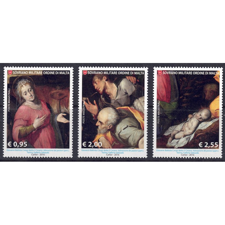 SMOM 2016 Natale 3v MNH**
