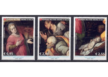 SMOM 2016 Christmas 3v MNH**