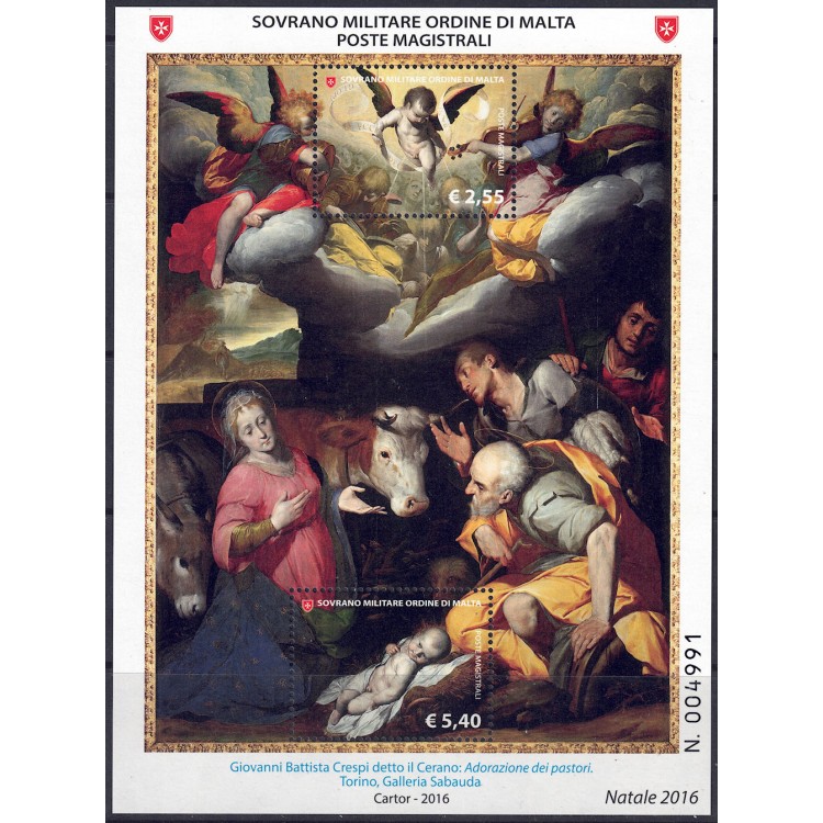 SMOM 2016 Natale BF MNH**