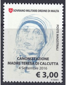 SMOM 2016 Madre Teresa di Calcutta MNH**