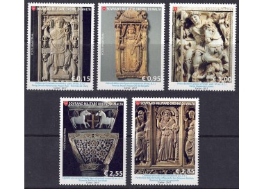 SMOM 2017 Sculpture in Art 5v MNH**