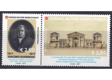 SMOM 2017 Giacomo Quarenghi 2v MNH**